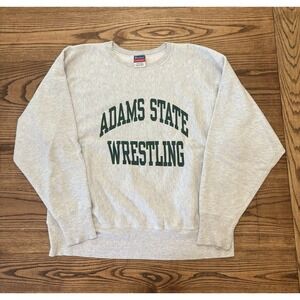 Vintage Y2K Adams State Champion‎ Reverse Weave Crewneck Sweatshirt Size XL